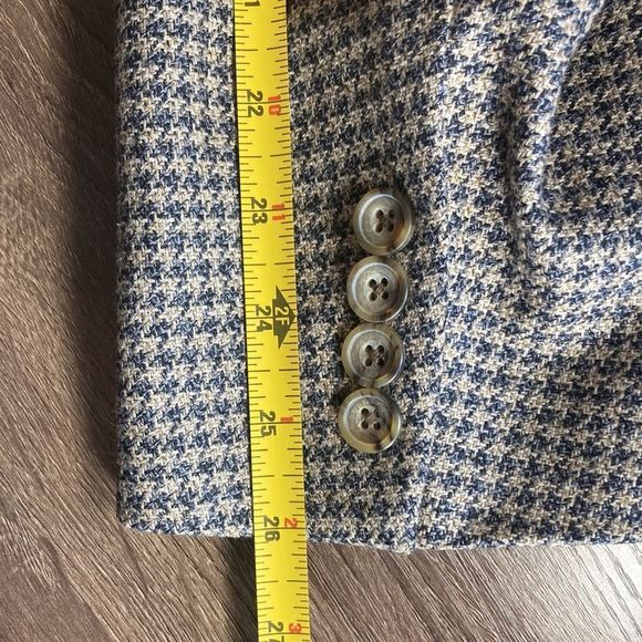 Vintage Mens Hickey Freeman Blazer Worsted Wool Silk & Cashmere blend Size 48L - Picture 9 of 10